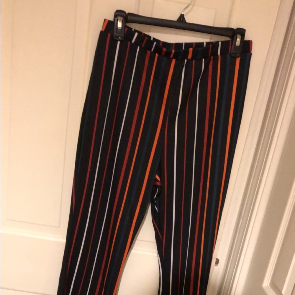 High waisted pin stripe pants
